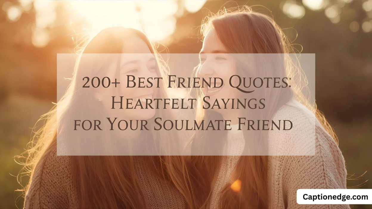 200+ Best Friend Quotes Heartfelt Sayings for Your Soulmate Friend