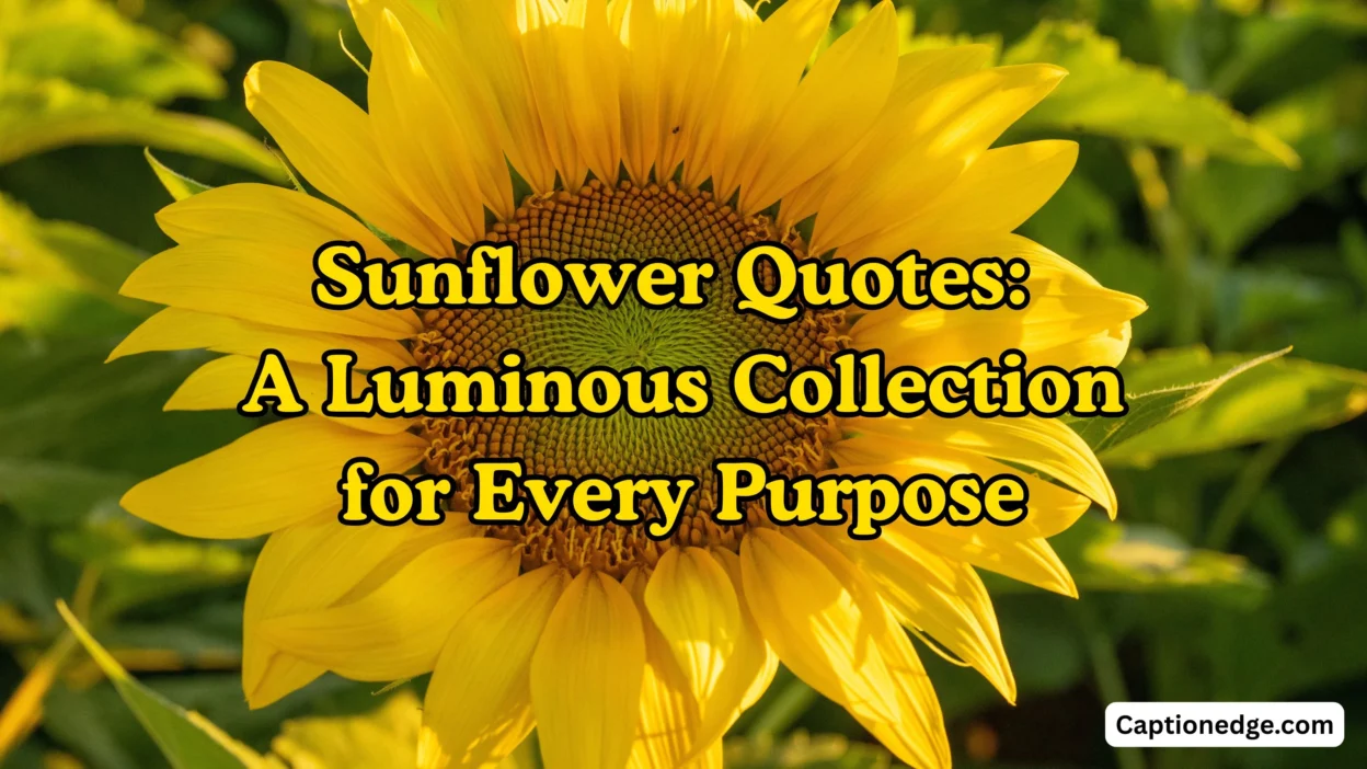 Sunflower Quotes A Luminous Collection for Every Purpose