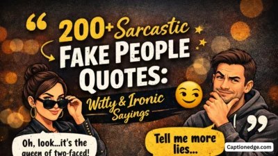 200+ Sarcastic Fake People Quotes Witty & Ironic Sayings 😏